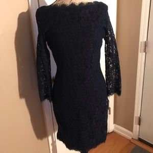 Diane Von Furstenberg Navy Blue Dress